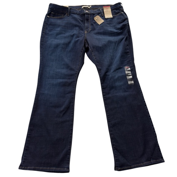 Levi’s Women Classic Bootcut Mid Rise Hypersoft Dark wash Jeans Size 22W M - Picture 1 of 13